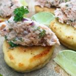 Blinis med hjemmelavet lakserilette Blinis med hjemmelavet lakserilette